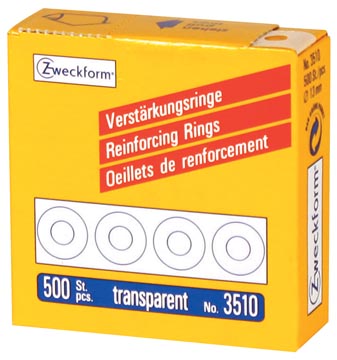 [TIM-3510A] Versterkingsringen Avery Ø13mm transparant (500)