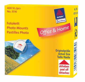 [TIM-3516A] Fotokleefstrip Avery zelfklevend transparant (400)