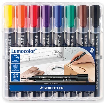 [TIM-352WP8] Permanent marker Staedtler Lumocolor 352 ronde punt 2mm assorti (8)