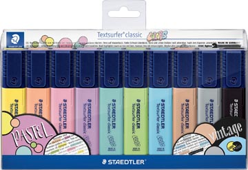 [TIM-364CWP1] Markeerstift Staedtler Textsurfer Classic 364 Pastel & Vintage assorti (10)