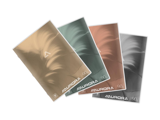 [TIM-36MC] Schrift Aurora Mano karton A4 geniet commercieel geruit 72blz met blauwe marge assorti