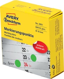 [TIM-3851] Marking Dots Avery Ø10mm groen (800)