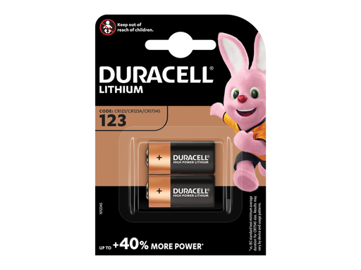 [TIM-4020320] Batterij Duracell Ultra Lithium CR123 3V (2)