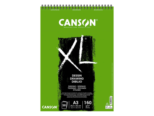 [TIM-4039089] Tekenblok Canson XL A3 160gr 50vel wit