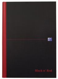 [TIM-4047607] Notitieboek Oxford Black n' Red hardcover A4 geruit 192blz