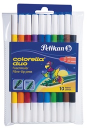 [TIM-407-10] Viltstift Pelikan colorella duo assorti (10)