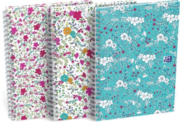 [TIM-4094959] Spiraalschrift Oxford Floral hardcover B5 gelijnd 120blz assorti