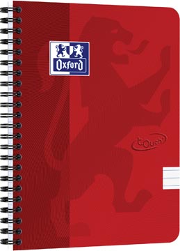 [TIM-4103999] Spiraalblok Oxford Touch karton A4 gelijnd 140blz rood