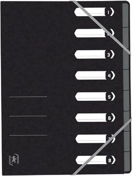 [TIM-4116252] Sorteermap Oxford Top File+ karton A4 8-vaks zwart