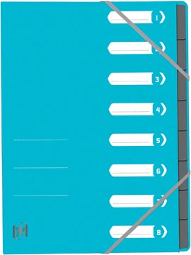 [TIM-4116254] Sorteermap Oxford Top File+ karton A4 8-vaks lichtblauw