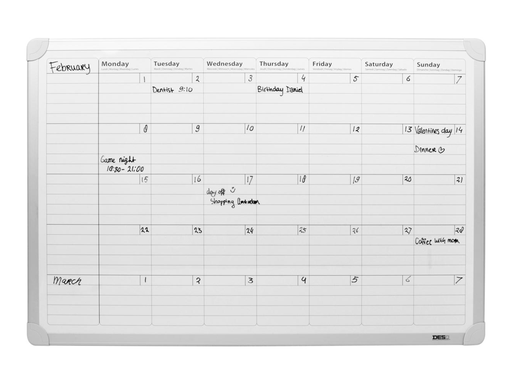 [TIM-4122] Maandplanner Desq magnetisch 60x90cm