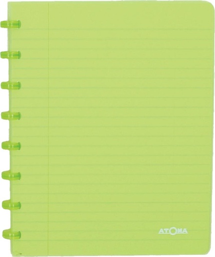 [TIM-4135603] Schrift Atoma Trendy PP A5 gelijnd 144blz transparant groen