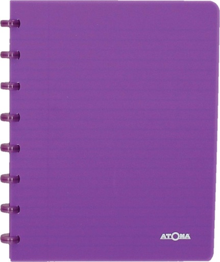 [TIM-4135606] Schrift Atoma Trendy PP A5 gelijnd 144blz transparant paars