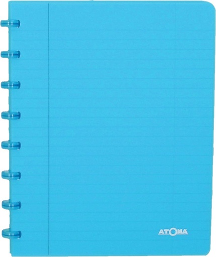 [TIM-4135608] Schrift Atoma Trendy PP A5 gelijnd 144blz transparant turkoois