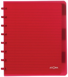 [TIM-41366] Schrift Atoma PP A5 maxi gelijnd 120blz met tabs transparant assorti