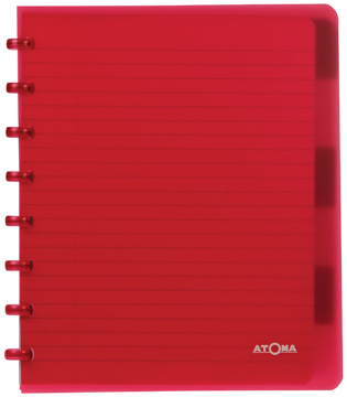 [TIM-41371] Schrift Atoma PP A5 maxi commercieel geruit 120blz met tabs transparant assorti