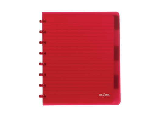 [TIM-41371] Schrift Atoma PP A5 maxi commercieel geruit 120blz met tabs transparant assorti