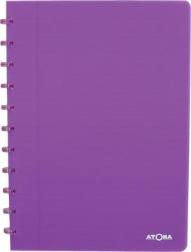 [TIM-4137206] Schrift Atoma Trendy PP A4 gelijnd 144blz transparant paars