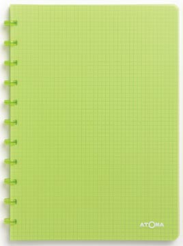 [TIM-4137303] Schrift Atoma Trendy PP A4 geruit 144blz transparant groen