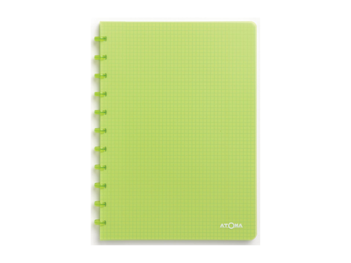 [TIM-4137303] Schrift Atoma Trendy PP A4 geruit 144blz transparant groen