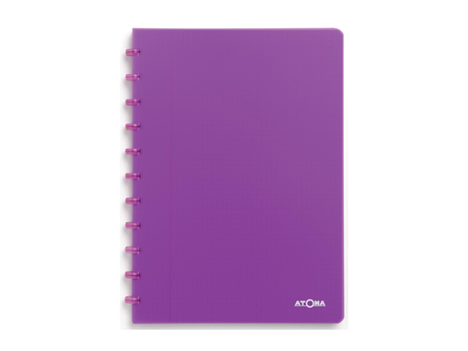 [TIM-4137406] Schrift Atoma Trendy PP A4 commercieel geruit 144blz transparant paars