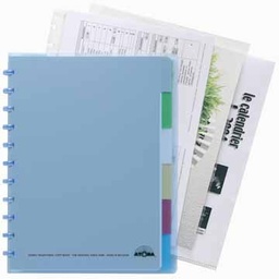 [TIM-41382] Schrift Atoma PP A4 maxi gelijnd 120blz met tabs en 5 showtassen transparant assorti