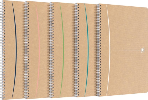 [TIM-4141848] Spiraalschrift Oxford Touareg karton A4 gelijnd 180blz assorti