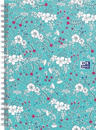 [TIM-4143836] Spiraalschrift Oxford Floral hardcover B5 90g geruit 120blz turkoois