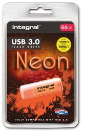 [TIM-418899] USB-stick Integral Neon 3.0 64GB oranje