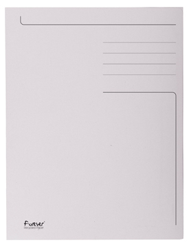[TIM-449019E] Map 3-kleppen Exacompta Forever karton folio 280g lichtgrijs (50)