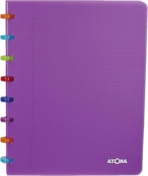 [TIM-4535706] Schrift Atoma Tutti Frutti PP A5 geruit 144blz transparant paars