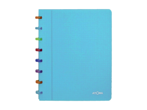 [TIM-4536102] Schrift Atoma Tutti Frutti PP A5 commercieel geruit 144blz transparant blauw