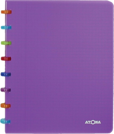 [TIM-4536106] Schrift Atoma Tutti Frutti PP A5 commercieel geruit 144blz transparant paars