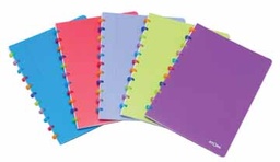 [TIM-45372] Schrift Atoma Tutti Frutti PP A4 gelijnd 144blz transparant assorti