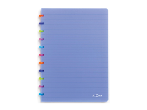 [TIM-4537202] Schrift Atoma Tutti Frutti PP A4 gelijnd 144blz transparant blauw