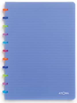 [TIM-4537302] Schrift Atoma Tutti Frutti PP A4 geruit 144blz transparant blauw