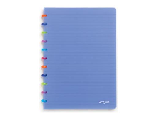 [TIM-4537302] Schrift Atoma Tutti Frutti PP A4 geruit 144blz transparant blauw