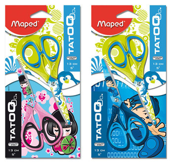 [TIM-464727] Schaar Maped tatoo teen 13cm assorti blister (2)