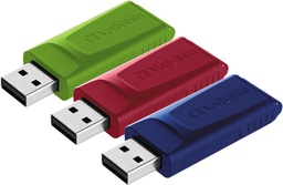 [TIM-49326] USB-Stick Verbatim Slider 2.0 16GB assorti (3)