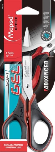 [TIM-496210] Schaar Maped Advanced Gel 17cm zwart/rood
