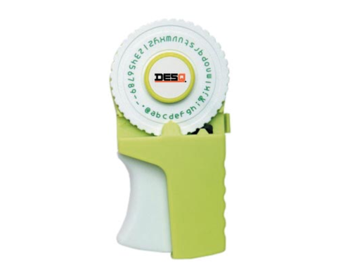 [TIM-5001D] Lettertang Desq inclusief een rol groene tape 9mmx3m