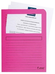 [TIM-50108E] L-map Exacompta Forever karton A4 120g met venster roze (100)