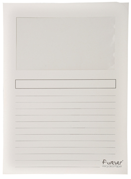 [TIM-50110E] L-map Exacompta Forever karton A4 120g met venster wit (100)