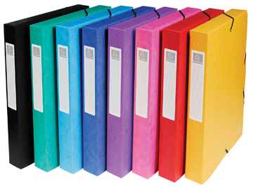 [TIM-50400E] Elastobox Exacompta karton A4 40mm assorti