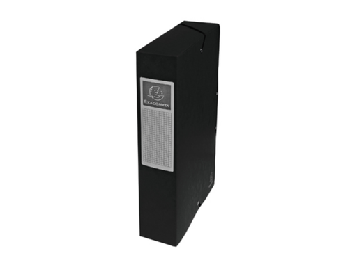 [TIM-50601E] Elastobox Exacompta karton A4 rug 60mm zwart