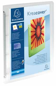 [TIM-51568E] Panorama ringmap Exacompta PP A4 maxi 4 O-ringen 30mm rug 40mm 1 insteektas transparant kristal