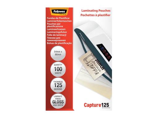 [TIM-53063] Lamineerhoes Fellowes Capture 54x86mm 2x125µ (100)