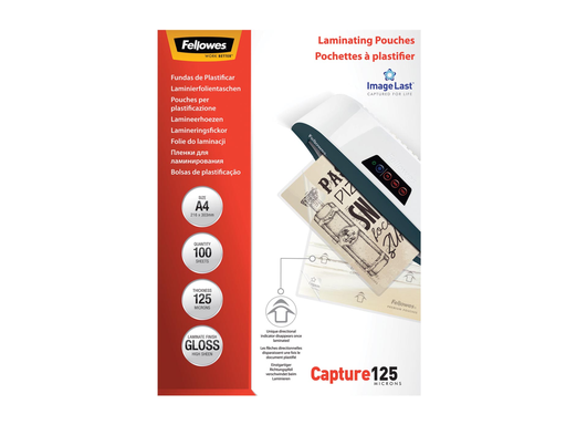 [TIM-5307407] Lamineerhoes Fellowes ImageLast Capture A4 2x125µ (100)