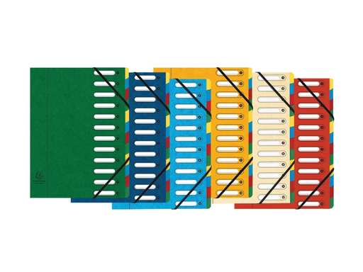 [TIM-5312E] Sorteermap Exacompta Harmonika karton A4 12-vaks assorti