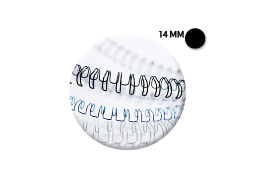 [TIM-53277] Bindrug Fellowes metaal 14mm zwart (100)